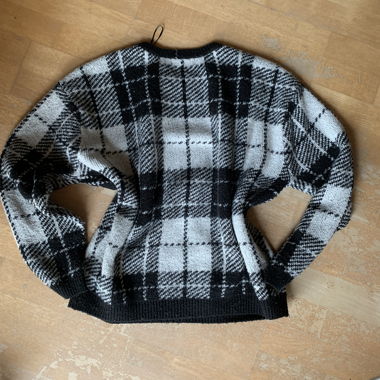 Black and White Plaid Sweater