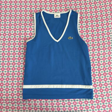 Vintage Lacoste Sport Blue Tennis Tank Top 