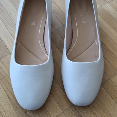 Décolleté in pelle beige Clarks 39