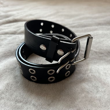 Double Grommet Belt in Black