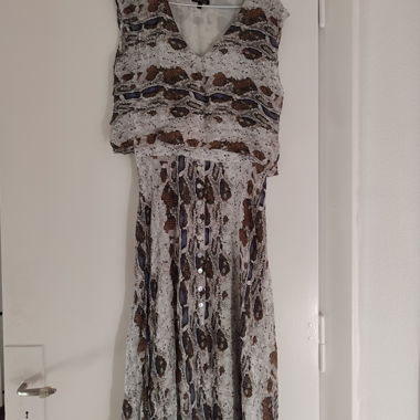 Massimo Dutti Midi-Kleid mit Schlangenprint
