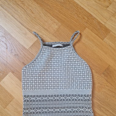 B/W Print Croptop Bershka