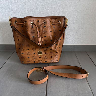 ooo MCM Kordelzugtasche - Modell Aren - Cognac ooo
