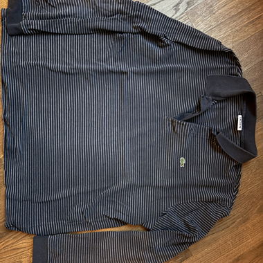 Lacoste striped long sleeve polo shirt