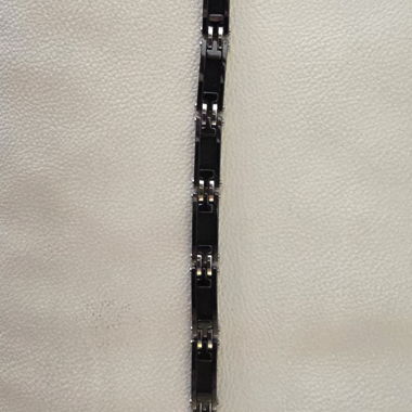 Metallarmband schwarz silber
