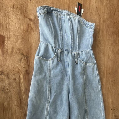 Misspap Jeans Overall trägerlos Gr. 34 neu