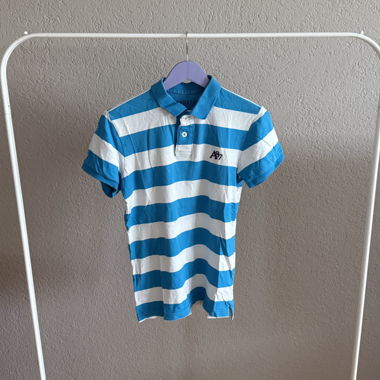 A&F Striped Polo Shirt