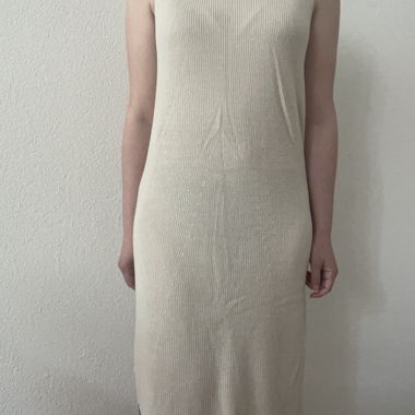 Beige knitted beach dress