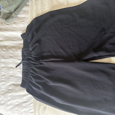 Duo di Pantaloni ampi bianco e blu 