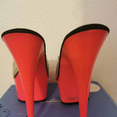 Pleaser mules rose fucsia 