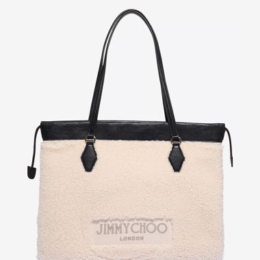 Jimmy Choo Shopper aus Lammfell und Leder