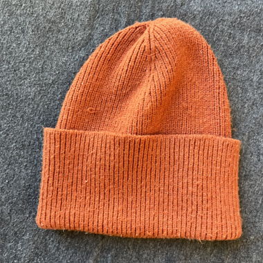 Bonnet côtelé orange