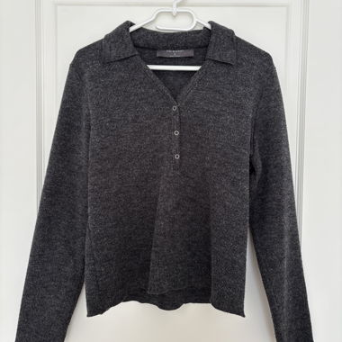 Grey Cardigan with Snap Buttons
