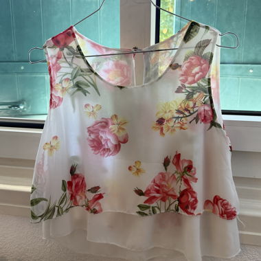 Top à fleur 