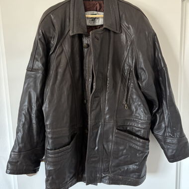 Lederjacke dunkelbraun