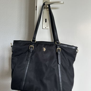 U.S. Polo Assassination Handtasche schwarz Leder