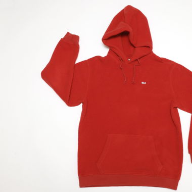 TOMMY HILFIGER cozy fleeze HOODIE red