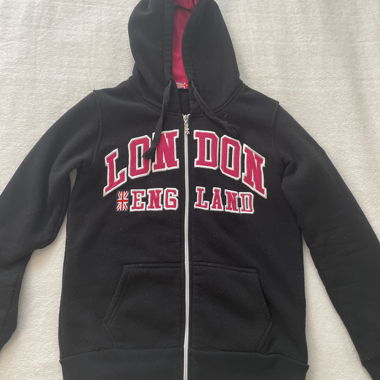 Zipper nero con stampa
