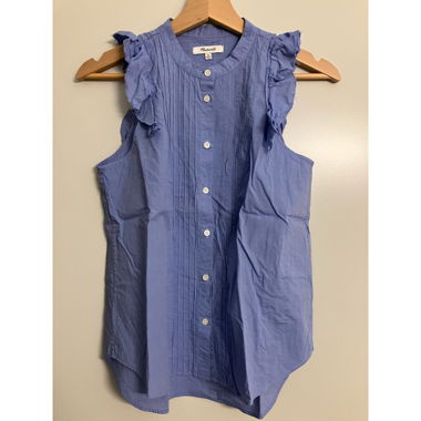 Kurzärmlige Bluse in wunderschönem Blau