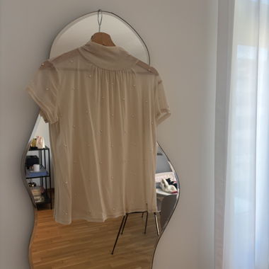 Sheer GUESS shirt with pearls