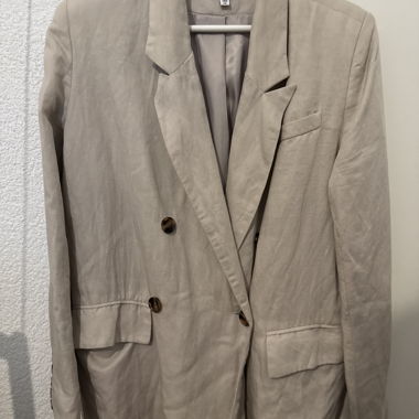 Beige two-button blazer