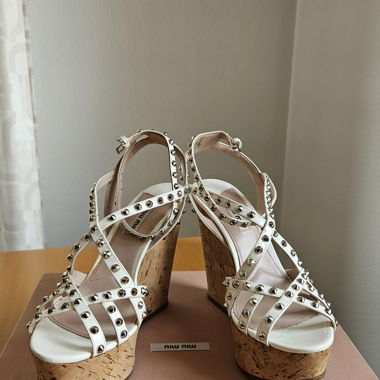 Studded wedge sandals
