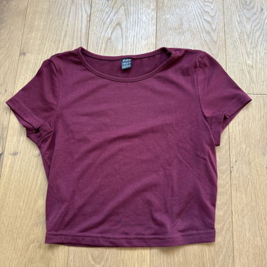 Burgundy Crop T-Shirt