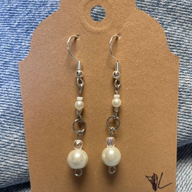 Orecchini di perle con ganci self made