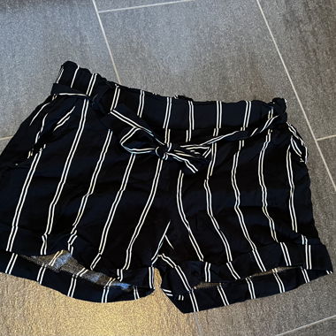 Black Striped Shorts