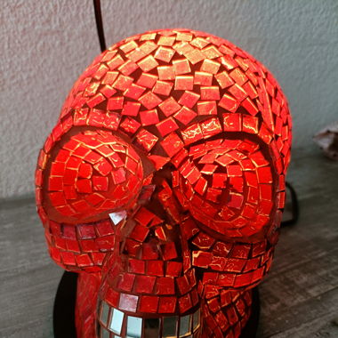 Mosaik Lampe Totenkopf