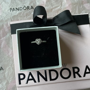 Silver Heart Pandora Ring