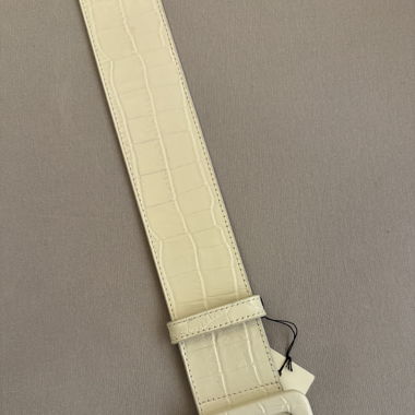Dries Van Noten White Leather Belt