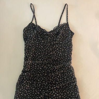 Black floral dress