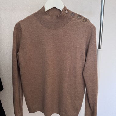 Sézane Jacob sweater, size S, beige merino wool