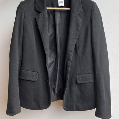 Blazer nero con leggero glitter
