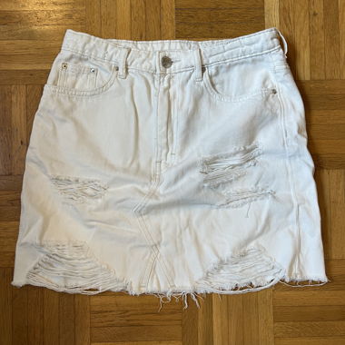 Minigonna in jeans bianca H&M