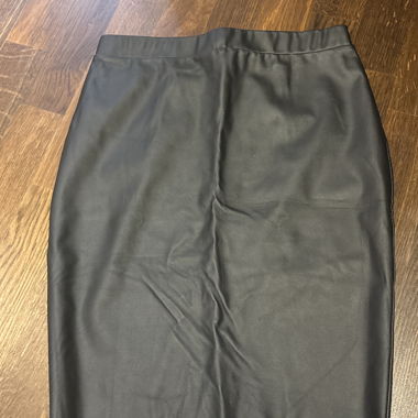 Black Faux Leather Skirt