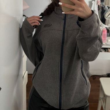 Graue The North Face fleece Jacke 
