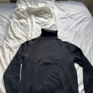 Rollkragenpulli aus Wolle Gr. XL
