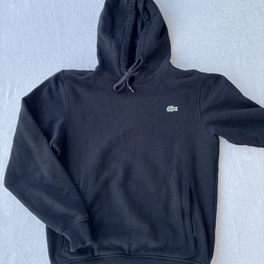 Schwarzer Lacoste Sport Kapuzenpullover
