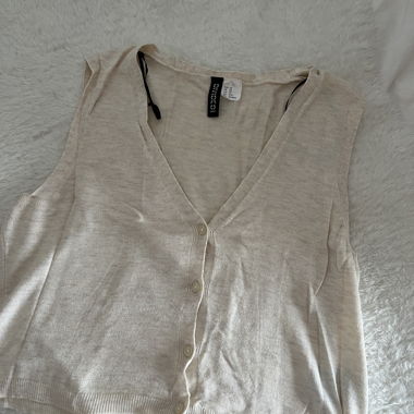 Beige Knit Vest
