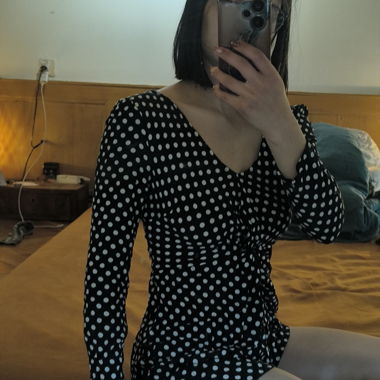 Combishort noir a pois