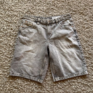 bershka washed denim jorts