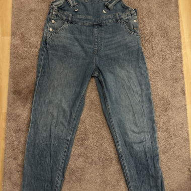Jeans-Latzhose blau