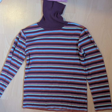 Striped Turtleneck Sweater