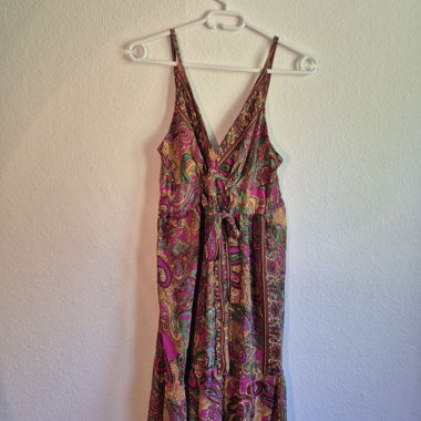 Abito con spalline multicolore