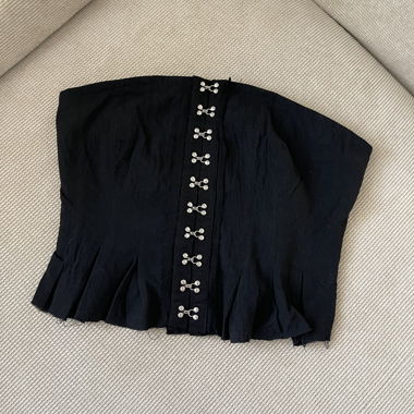Top corsetto nero M