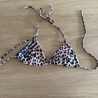 Leopard Triangle Bikini Top