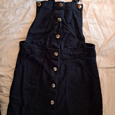Gonna in jeans effetto salopette