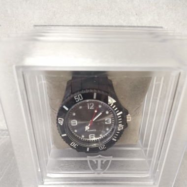 Silikon Uhr Schwarz in schöner Box _1